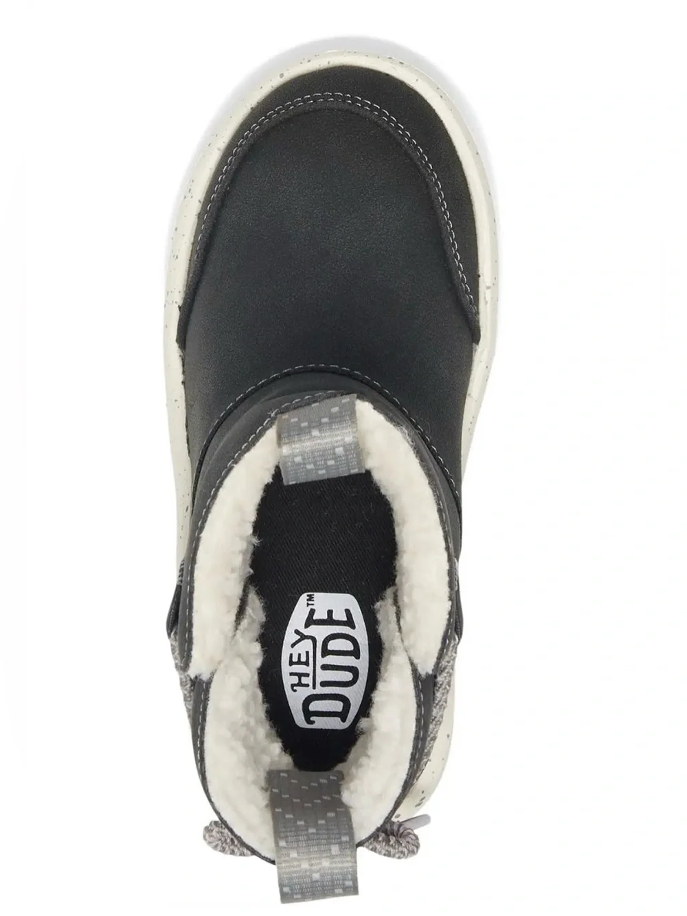 Hey Dude Camden Bow Boot Toddler Cozy Black Faux Fur Winter Boots Size C8 NIB